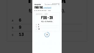 f'(x) = 2x and f(1) = 5: find f(3) (VCE Maths Methods)