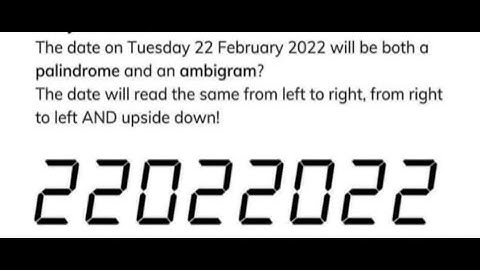 Palindrome day. # 22.02.2022