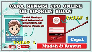 CARA MENGISI CPD ONLINE BIDAN | IBI SIPORLIN BIDAN