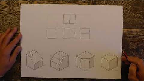 Lesson 5 - isometric sketching - cube with diagonal cut out