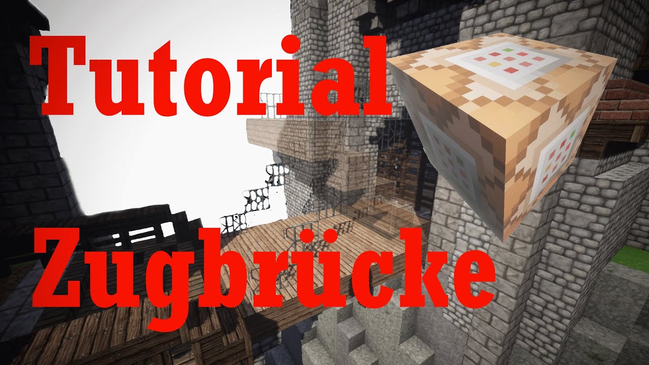 Minecraft Tutorial Zugbrücke/ Drawbridge Command Block # 01 / 02 - YouTube