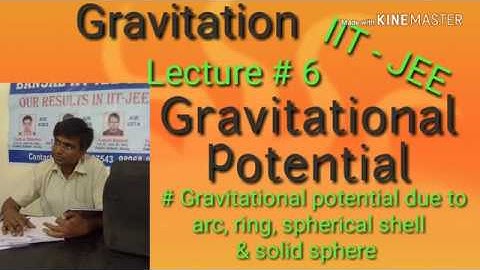 Lecture # 6 / Gravitational Potential due to solid sphere, spherical shell, ring/ IIT JEE/ NEET