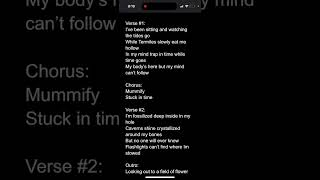 Mummify- Song Rough Draft