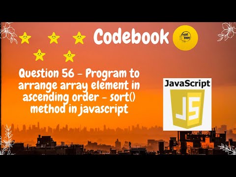 sort() method in javascript program to  arrange array element in ascending order  #javascript