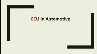 ECU in Cars | ECU in Automotive | Electronic Control Unit | Engine Control Unit | Embedded World