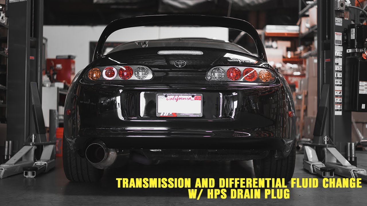 JZA80 TOYOTA SUPRA TRANSMISSION/DIFFERENTIAL FLUID CHANGE WITH HPS DRAIN PLUG