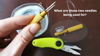 Tie a Small Hook and a Loop With Two Needles Using Bottom Part of a  Fish Hook Tying Tool [4K]