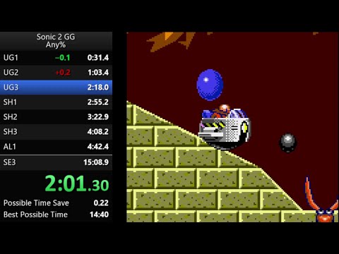 Sonic 2 Game Gear - Any% Speedrun in 14:58 [Current World Record]