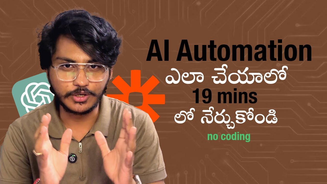 Learn AI Automation WITHOUT Coding in 19 Minutes | Complete Beginner Guide (Telugu)