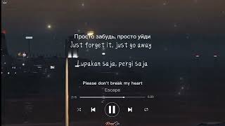 escape - Please don't break my heart (Ing_SubIndo) Resimi