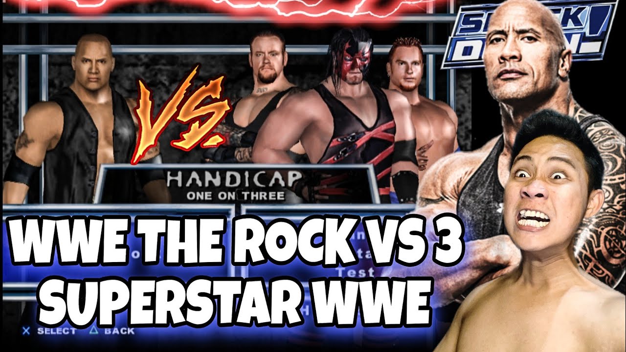 WWE THE ROCK VS 3 SUPERSTAR WWE KANE , UNDERTAKER,TEST ‼️ Game ...