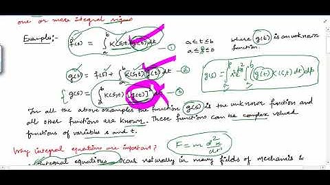 #Mathsforall Integral equations 1 (Linear integral equations of first and second kind)