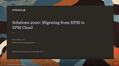 Migrating from HFM to EPM Cloud