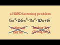 How to factor a hard 4th degree polynomial no rational zero cant do it by grouping