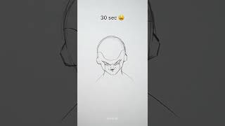 How To Draw Frieza In 10Sec, 10Mins, 10Hrs #Shorts