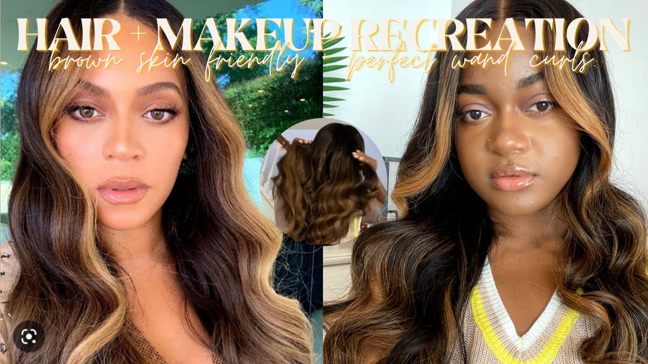 Celebrity Look Recreation AT HOME! | BEYONCÉ INSPIRED MAKEUP TRANSFORMATION + PERFECT WAND CURLS