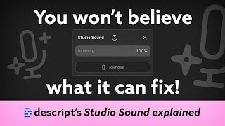 Descript Studio Sound to Fix Audio Issues - Tutorial