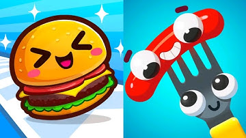 Food Run vs Fork N Sausage / All Max Levels Gameplay Android,ios New Update