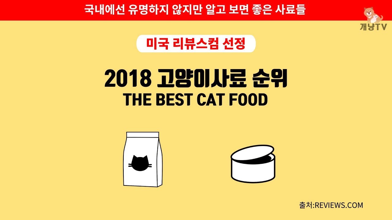 고양이사료 추천 순위:2018 미국 리뷰스컴 선정 / The Best Cat Food Ranking ...