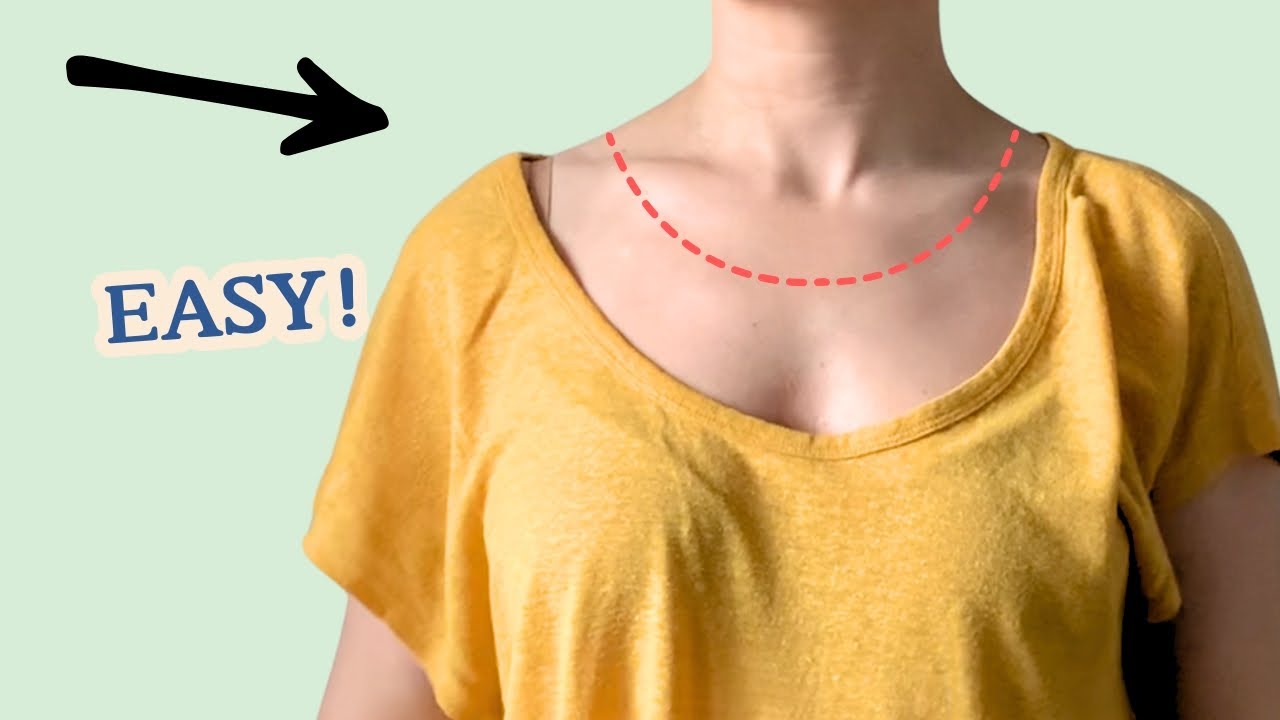 Как легко уменьшить широкий вырез без швейной машинки
