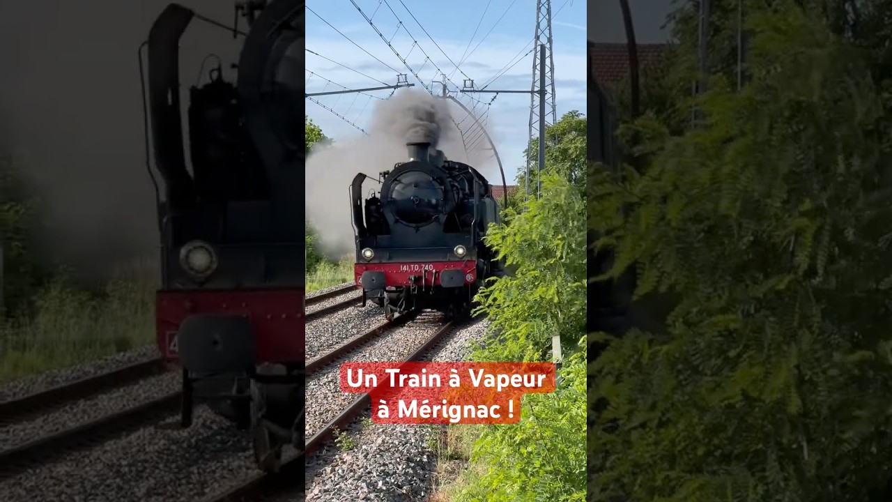 Un Train à Vapeur à Mérignac ! #soulac1900 #steamtrain