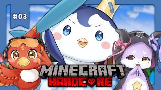 【Minecraft】エンドラ討伐目指して！3匹でマイクラハードコア！ #3【ぺん・ぺ・ぺん/かいなうな/ホムラ・カナン/CHUM PLANET】