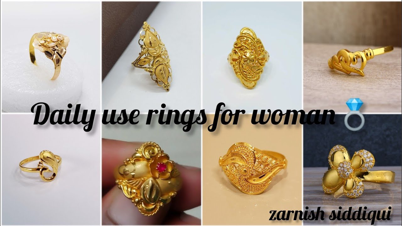 Daily wear gold rings designs 2023 gold rings for females zarnish