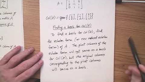 The Image space, Column Space & the Rank Theorem