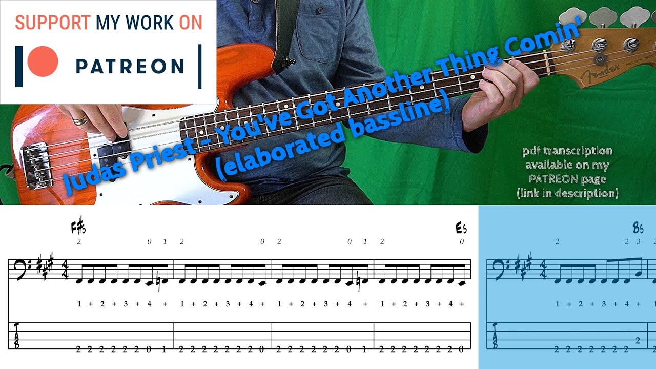 Judas priest you ve got another thing coming bass cover with tabs