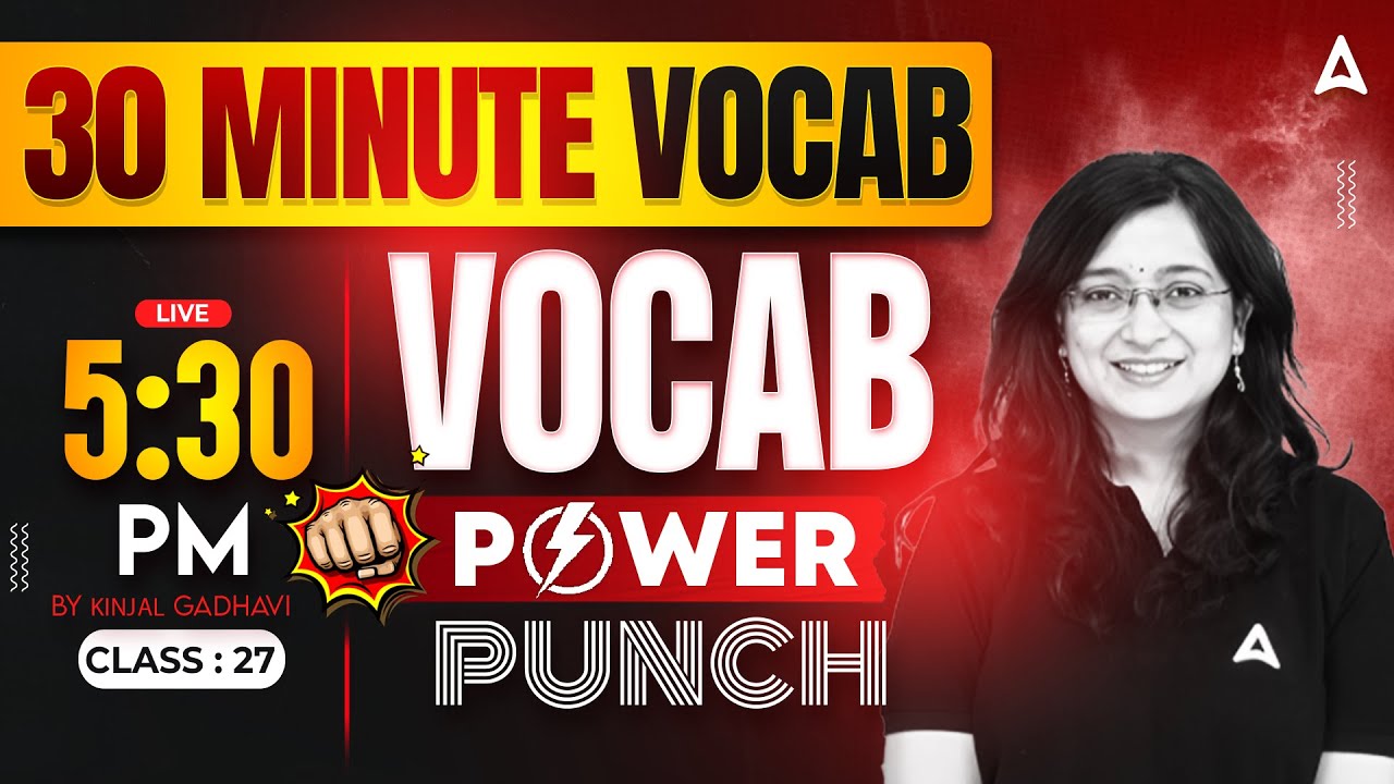 The Vocab Show | Class 27 | Bank Exams Vocab, Grammar, Reading, Pronunciation | Kinjal Ma'am