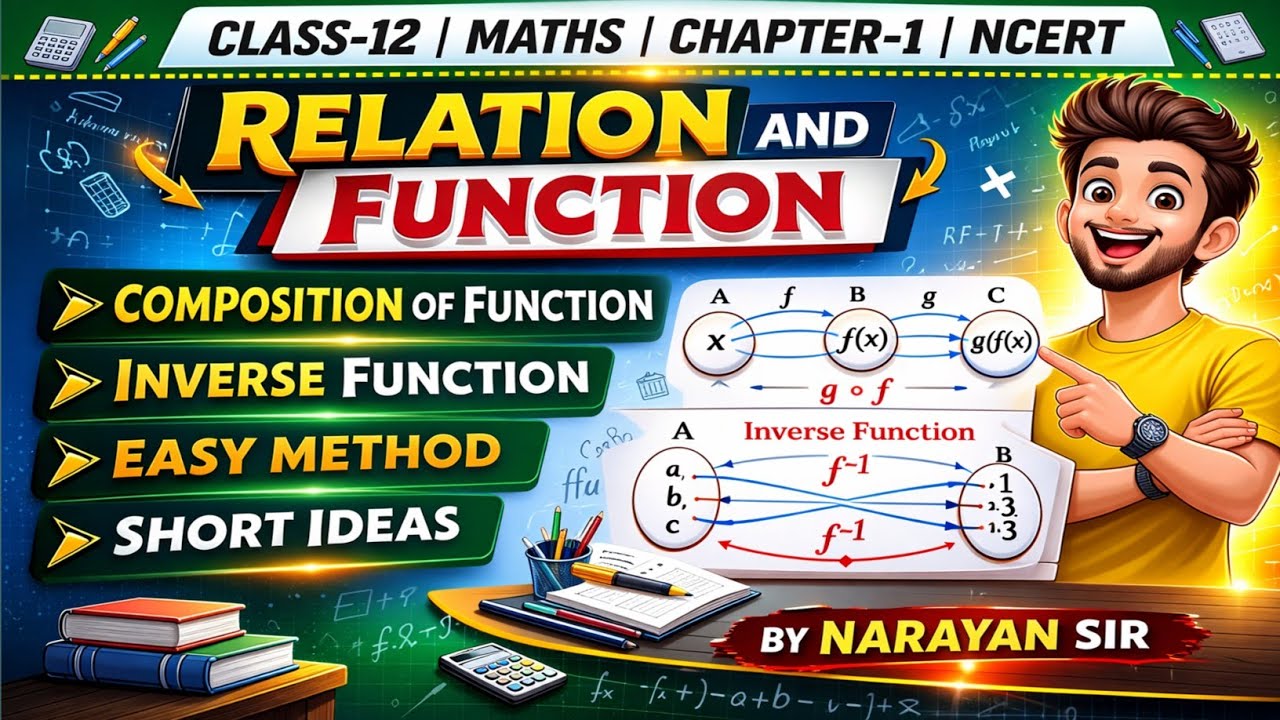 COMPOSITION OF FUNCTION AND INVERSE FUNCTION CLASS 12 MATH NCERT 