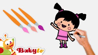 Comment Dessiner La Petite Lola 🎨 💜​| Coloriage Et Dessin Pour Les Enfants @Babytvfr