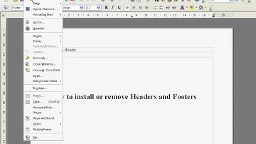 Open Office How To Insert or Remove Headers and Footers