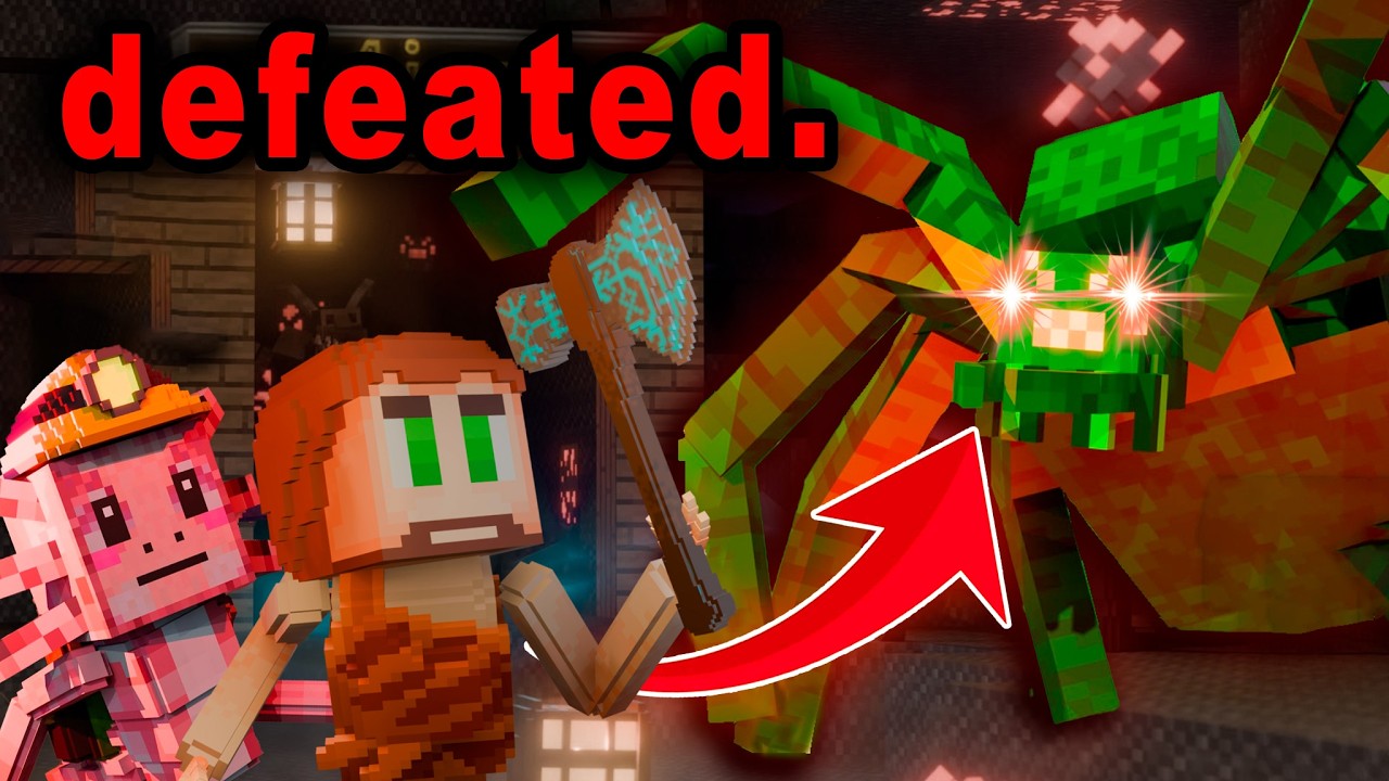 We DEFEATED the MAMA SPIDER in Animal Blocks [Animal Blocks VR]