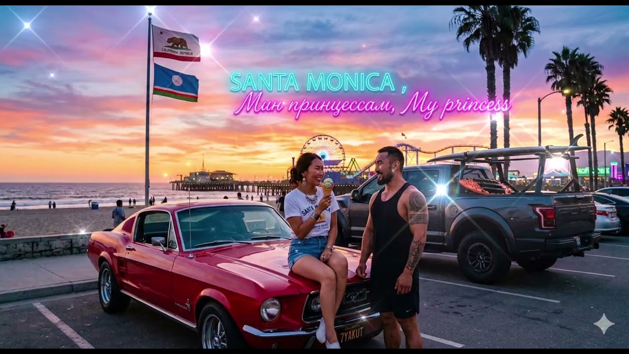 Мин принцессам, my princess | Synthwave 80s Santa Monica Vibe | Yakut & English song 