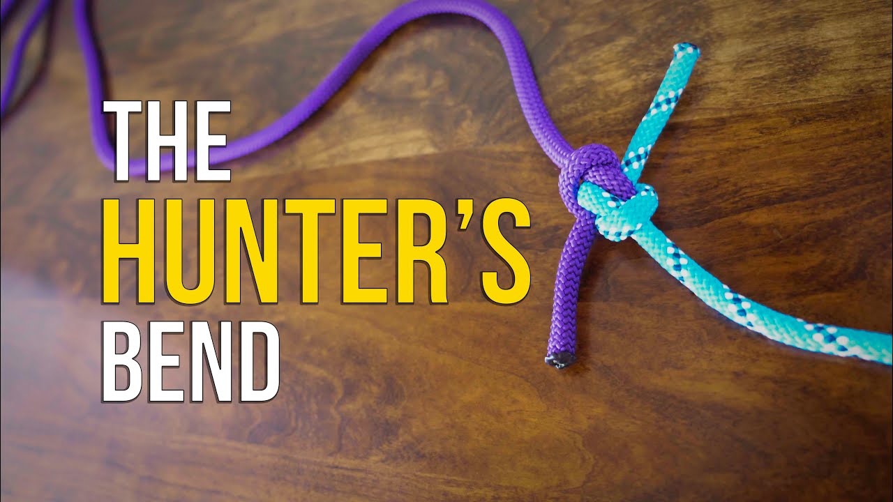 How to Tie the Hunter's Bend (Rigger's Bend) in 60 SECONDS!! | How to Tie Two Ropes Together