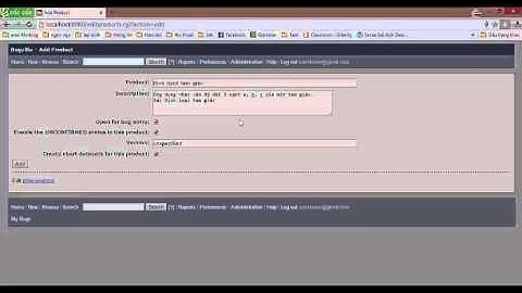 Bugzilla P1: Create and update a product in bugzilla