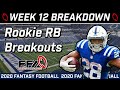 Week 12 Running Back Breakdown || Rookie Running Back Breakouts! || 2020 Fantasy Football Advice