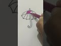 cute umbrella ☔ drawing for kids #easyart #drawing #easyartlover #youtubeshortsviral #art