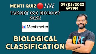 Biological Classification Class 11 | Menti Quiz | Target 360 Biology