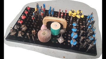 Simple Router bit storage. #woodworking #organiser  #20