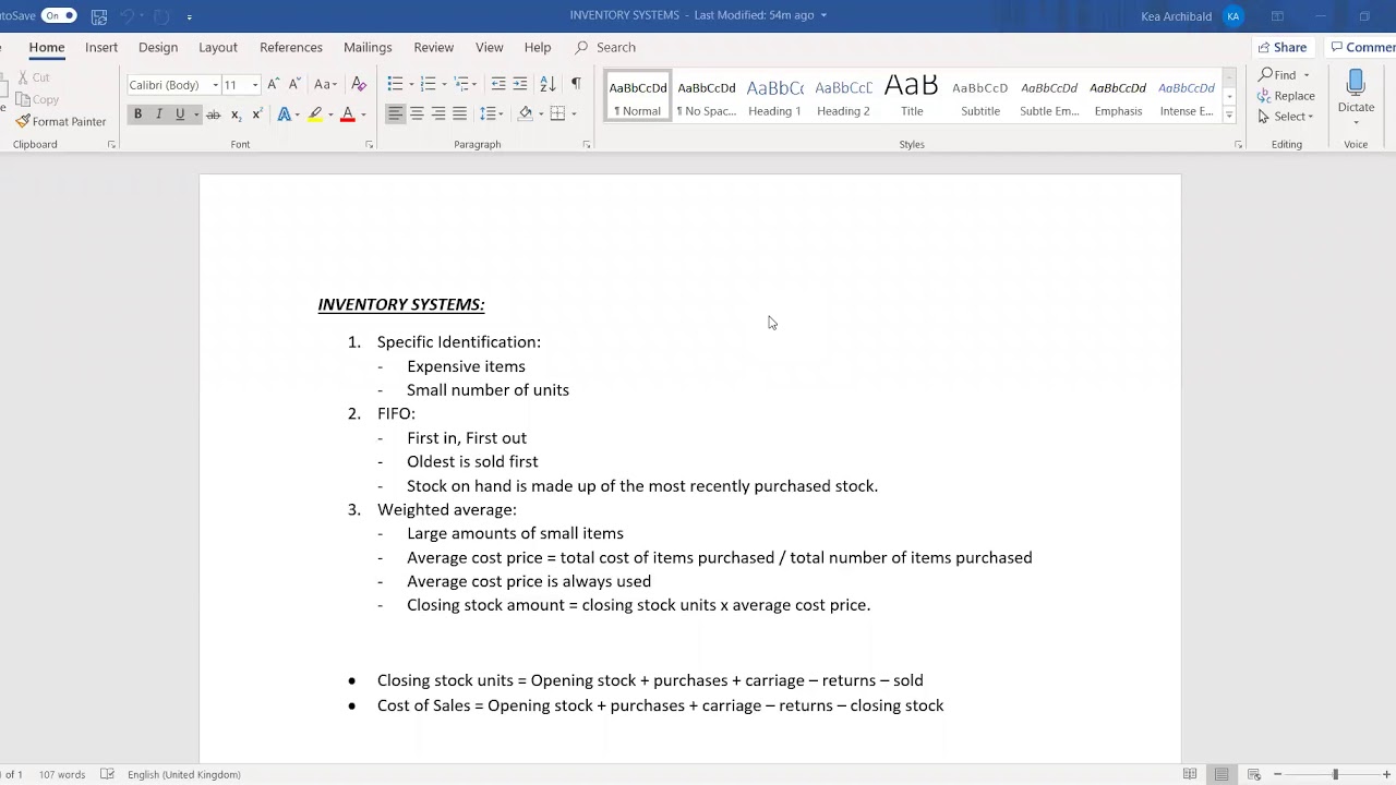Accounting: Inventory Systems