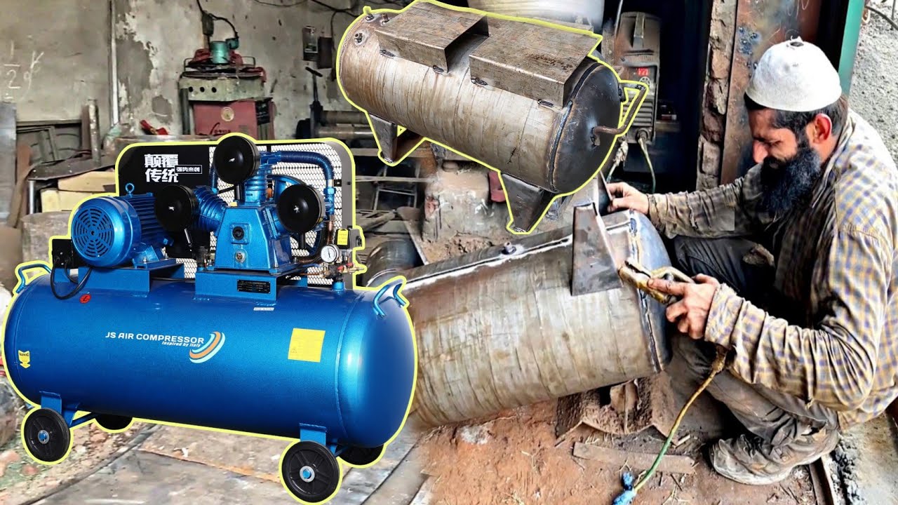 Making Air Compressor Rin Incredible process of Making Air Compressor | Fantastic art of Welding ...