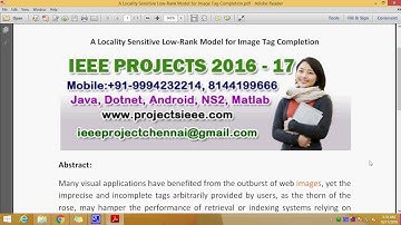 A Locality Sensitive Low Rank Model for Image Tag Completion