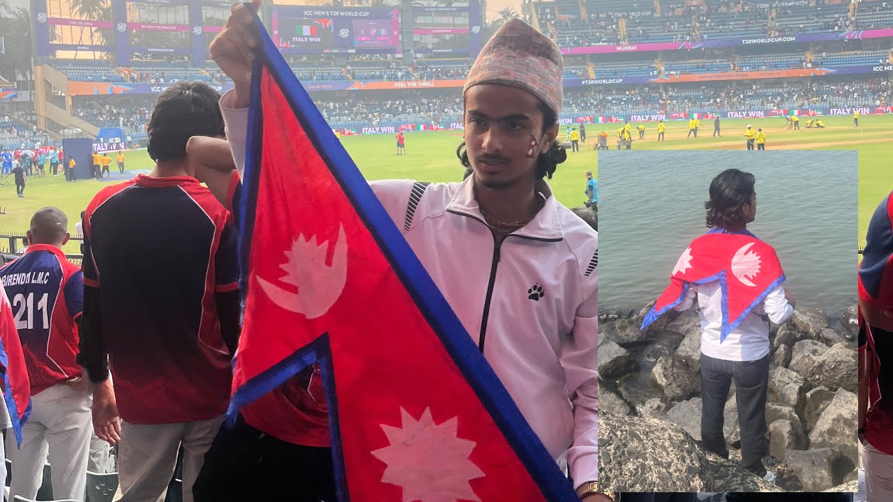 Nepal vs italy so many fans are chares up to support nepali crieckt team