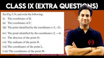 See Fig.3.14, and write the following: (i) The coordinates of B. (ii) The coordinates of C.