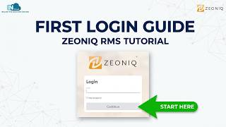 ZEONIQ RMS: First-Time Login Guide.