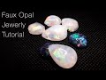 【UVレジン】簡単 宝石 オパール風 アクセサリー作ってみた How to make easy Opal style jewelry DIY Resin Tutorial