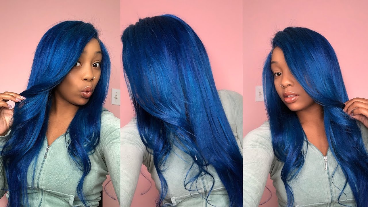 Electric Blue Hair Extensions - wide 7