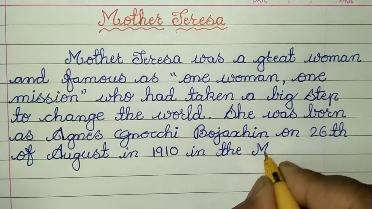 essay on mother teresa for kids